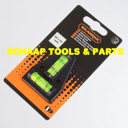 Stelwaterpas met horizontale en verticale libel 60 x 45 mm | 1043775